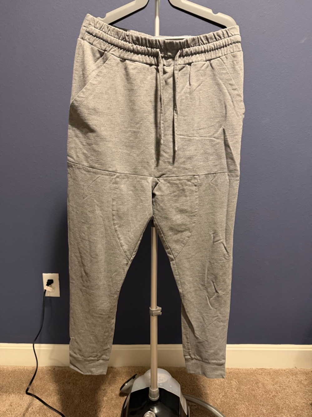 Men's Gray Drawstring Jogger Pants